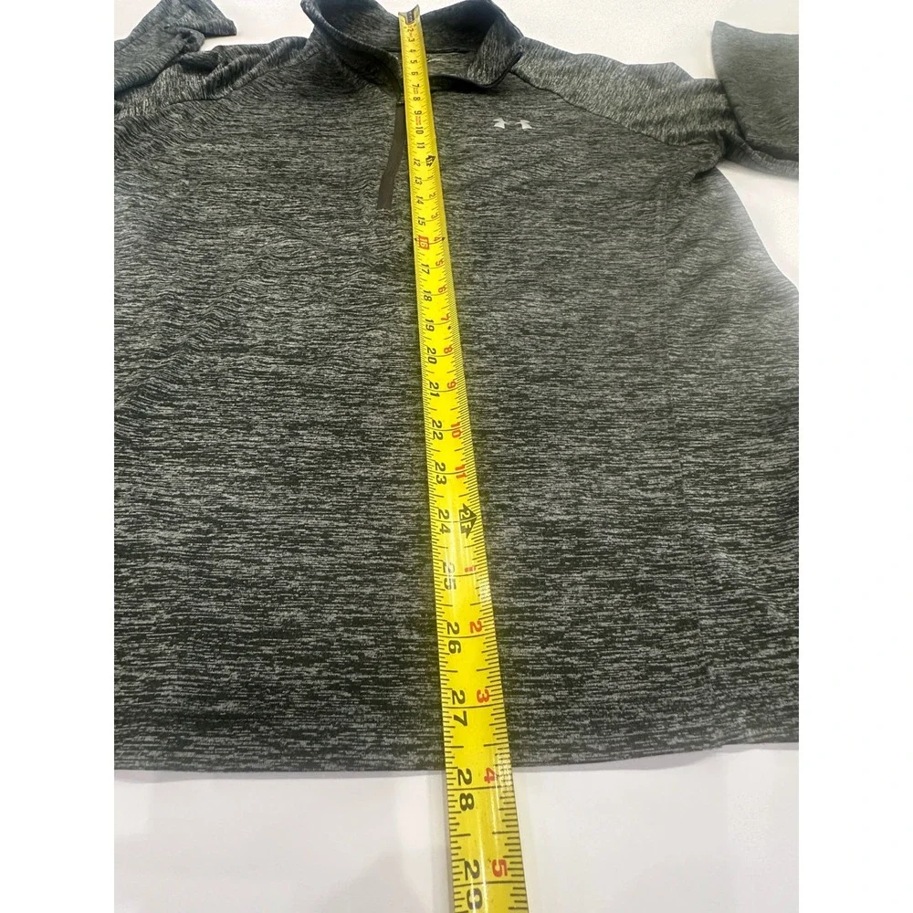 Under Armour Women Tech Twist 1/4 Zip Pullover Gray Space Dye Activewear Large
